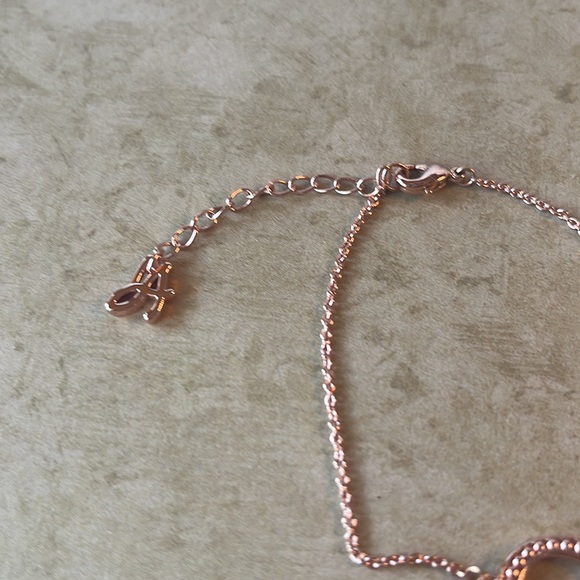 Adore Organic Circle Bracelet- Rose Gold Swarovski Crystal
